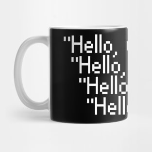 hello, world! funny coding programmers design Mug